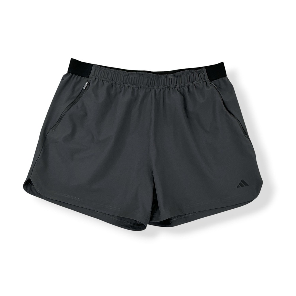 Adidas Shorts Men 2XL5 Gray Training Elastic Waist Pull On Gym Activewear NWT